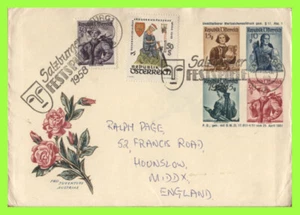 Austria 1958 postal stationery cover with Salzburg Festival cancel - Picture 1 of 1