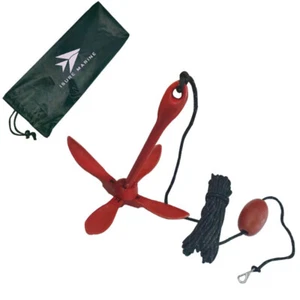 Boat Galvanized Folding Anchor Buoy Kit Portable Complete Grapnel Anchor System - Picture 1 of 5