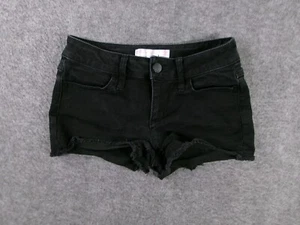 No Boundaries Cut Off Shorts Women 1 Black  Jorts Distressed Daisy Duke Booty - Picture 1 of 13