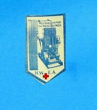 Red Cross Refrigerator For New Guinea Celluloid Badge With Pin