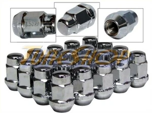 20 BULGE ACORN WHEELS RIMS LUG NUTS 12X1.5 M12 12 1.5 CLOSED END CHROME 19 HEX H - Picture 1 of 2