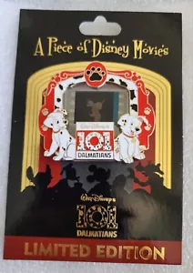 DISNEY A PIECE OF DISNEY MOVIES 101 DALMATIANS~PONGO & FRECKLES FILM/CELL LE PIN - Picture 1 of 12