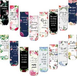 48 Pcs Bible Verse Magnetic Bookmarks, Inspirational Scripture Christian Book Ma - Picture 1 of 12