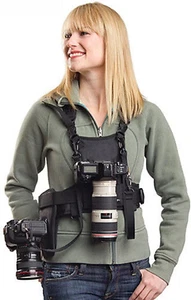 Nicama Nc-Vest Dual Camera Carrier Chest Harness,Double Shoulder Camera Strap fo - Picture 1 of 12