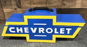 Vintage Chevrolet Bowtie Goboxes Metal Toolbox - Picture 1 of 5