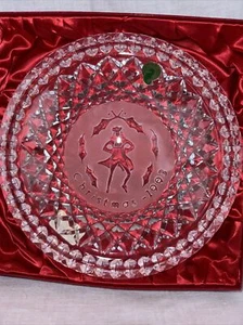 Waterford CRYSTAL 1993 Lords-a-Leaping Christmas plate platter tray dish 8” - Picture 1 of 6