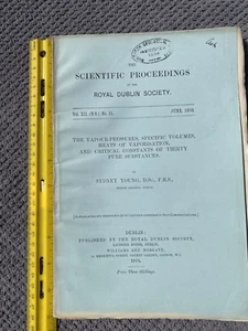 The Vapour-Pressures, Specific Volumes, Heats of Vaporisation, and Critical cons - Picture 1 of 1