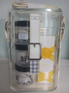 Set Beekman 1802 gift with plastic wallet 3 body cream fg leaf 2.0 oz 1 body oil - Picture 1 of 6