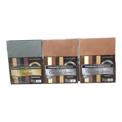 Darice Core'dinations Cardstock LOT - Smooth Chocolate Lovers & Timeless Canvas - Image 1 of 4