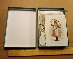 11 verschiedene Halcyon viktorianische Weihnachtskarten + Box 2 Crabtree & Evelyn hergestellt in UK - Bild 1 von 16