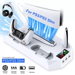 PS5/PS5 Slim Stand and Cooling Station with Controller Charging Station - Picture 1 of 9