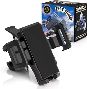 Diamond Plate Adjustable Motorcycle/Bicycle Phone Mount Black - Picture 1 of 5