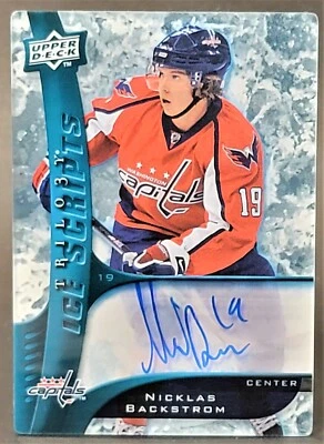 2009-10 Upper Deck Trilogy Ice Scripts #IS-NB Nicklas Backstrom - Image 1 of 2
