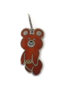Ciondolo vintage ARGENTO 916/timbro stella sovietica URSS orso olimpico MOSCA 1980 - Foto 1 di 4