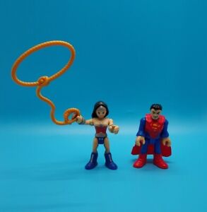 WONDER WOMAN & SUPERMAN • Imaginext DC Comics Justice League Action Figures 3 in