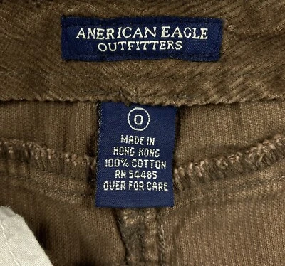 Y2K Vintage AMERICAN EAGLE Mini Skirt Women's 0 Zip Corduroy Pockets Cotton Good - Image 1 of 4