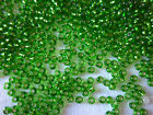 50g ~ 6000pcs Czech Glass Seed Beads 1.7mm Silver Lined Mid Green #1921-9