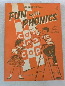 Fun with Phonics Book, Help yourself Series, Vintage 1956 workbook Whitman - Picture 1 of 5