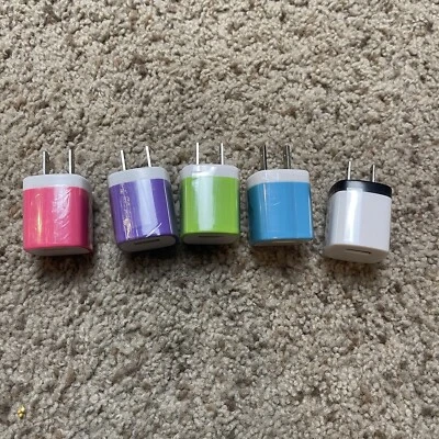 Adaptador de corriente USB 5 cargador de pared para el hogar enchufe de EE. UU. Foto 1 de 4