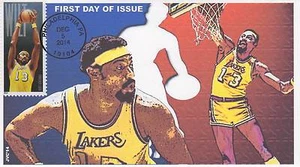 JVC CACHETS -2014 WILT CHAMBERLAIN FIRST DAY COVERS FDC BASKETBALL SPORTS CVR #2 - Picture 1 of 1