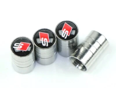 ✅✅ 4 Tappi Copri Valvole AUDI A1 A2 A3 A4 A5 A6 A7 A8 Q2 Q3 Q5 Q7 TT RS S-Line ✅ - Image 1 of 2