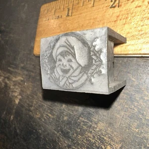 Print Block ( Young Child Smiling, Wearing Hat￼) Lead Block Cute Image! - Picture 1 of 11