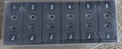 MARLIN 1032-6-J. Panel de tira de termopar de 2 polos 6 circuitos tipo J.  Foto 1 de 3