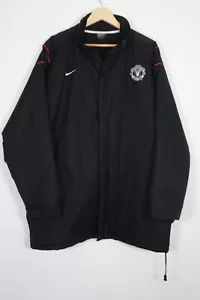 Cappotto Manchester United Vintage Imbottito Nero Invernale Calcio Nike Taglia Large - Foto 1 di 13