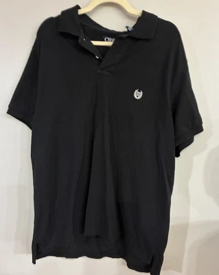 Chaps Men's Polo Shirt Size XL Navy Dark Blue Short Sleeve Button EUC - Image 1 of 4
