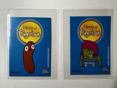 2-HEROES OF BURGERTOWN KIDROBOT Cards - Image 1 of 2