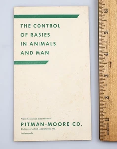 Pitman Moore & Allied Laboratories Kontrolle der Tollwut bei Tieren & Menschen Broschüre - Bild 1 von 4