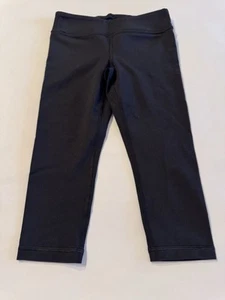 Ivivva By Lululemon Girls Size 6 Cropped Black Athletic Leggings - Picture 1 of 7