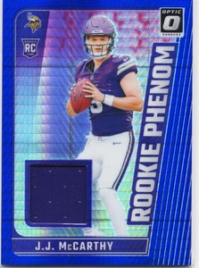 2024 Optic J.J. McCarthy Rookie Phenom Blue Hyper No. RPB-JMY Minnesota Vikings - Picture 1 of 2