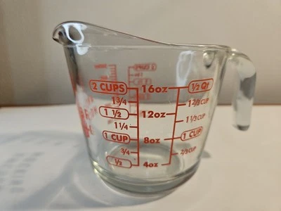 Anchor Hocking 2 Cup (16 Ounce Capacity) Glass Measuring Cup, Clear Glass  - Image 1 of 4
