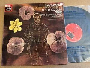 SLS 802 Saint-Saens The Five Piano Concertos Aldo Ciccolini Baudo 3 LP Box Set - Picture 1 of 3