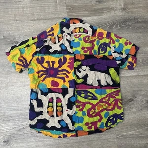Vintage Jams World Collectors Edition Abstrakte Tiermalerei Xl Shirt - Bild 1 von 9