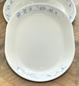 FIRST OF SPRING Set of 2 Serving Platters 12" Corelle Corning Pyrex New York USA - Picture 1 of 6