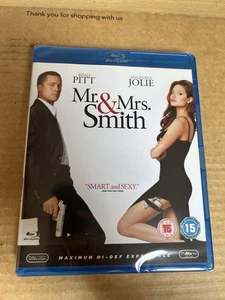 Mr & Mrs Smith - Rare UK Reg B Blu Ray NEW & SEALED Brad Pitt Angelina Jolie - Picture 1 of 3
