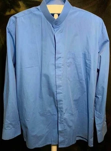 Einzigartiges Fortino Landi Herren Oberhemd, L (17" Hals, 36" Ärmel) blau, gebraucht - Bild 1 von 3