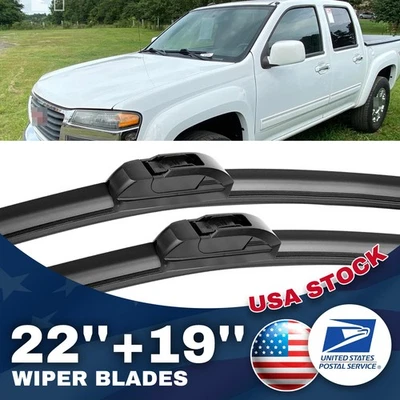New Windshield Black Wiper Blades Size 22"&19" For Suzuki Forenza 2004-2008 - Image 1 of 4