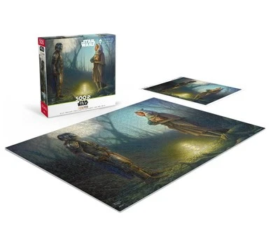 Rompecabezas Star Wars Thomas Kinkade The Mandalorian Connection 500 Ceaco Grogu Foto 1 de 4
