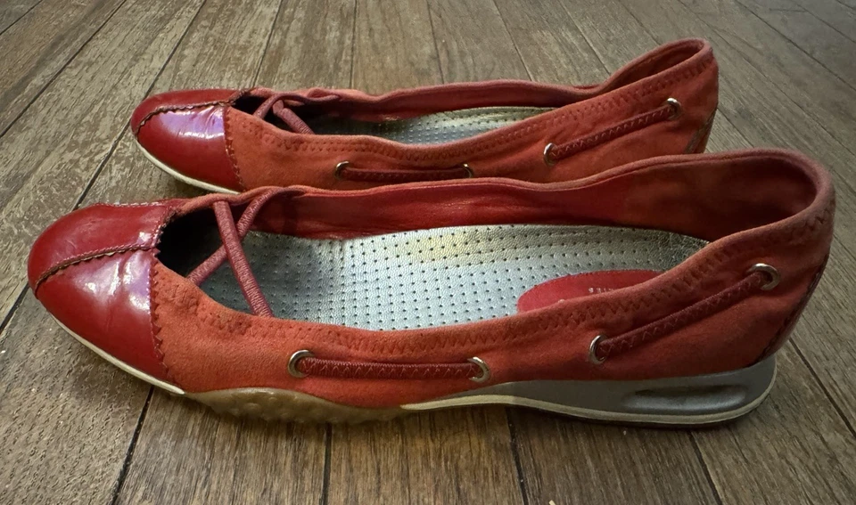 Zapatos planos sin cordones Cole Haan NIKEAIR rojos de ballet para mujer talla 6 1/2 B Foto 1 de 4