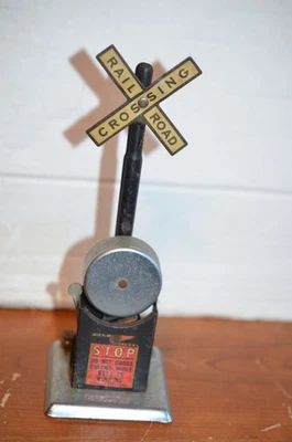 Marx Trains O Gauge Railroad Crossing Gates Signal Bell - Image 1 of 4