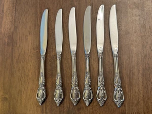 Set of 6  Stainless Looks Like MICHAELANGELO Glossy Dinner Knives 9" NICE - Picture 1 of 3