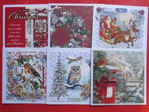 x6 HANDMADE 6" x 6" STUNNING MIXED THEMED CHRISTMAS CARDS p - Picture 1 of 7