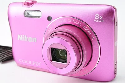 [ MINT ]  Nikon COOLPIX S3700 Pink 20.1 MP Zoom Wi-Fi Digital Camera JAPAN #338 - Image 1 of 4