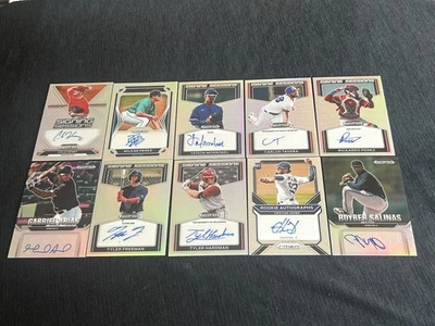 2022 Prizm Draft Picks Tyler Freeman PRIZM AUTO +Hardman,Arias PRIZM AUTOS +8 - Image 1 of 4