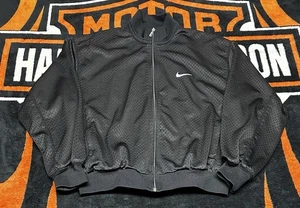 Vintage 90`s Nike Mesh See Through Sweatshirt Sweater Full Zip Sz Womens Medium - Bild 1 von 6