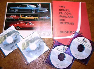 Mustang Falcon Fairlane 500 Ranchero 1965 manual de tienda folleto y catálogo de piezas - Imagen 1 de 11
