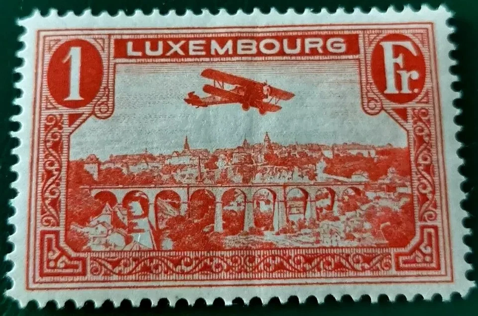 Люксембург: 1931 Breguet самолет 1 Fr. (Коллекционная марка). - Изображение 1 из 1